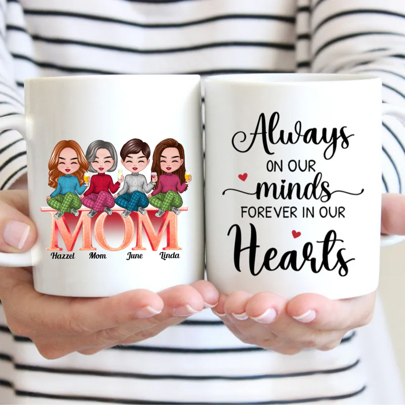 Family - Always On Our Minds Forever In Our Hearts - Personalized Mug